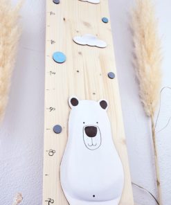 Kindermesslatte aus Holz Personalisiert und handbemalt Wal