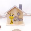 Haus Spardose aus Holz Personalisiert und handbemalt Giraffe