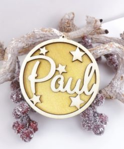Handmade Weihnachten Gold Weihnachtsanhänger personalisiert