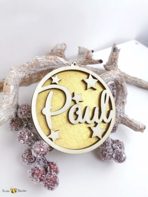 Handmade Weihnachten Gold Weihnachtsanhänger personalisiert