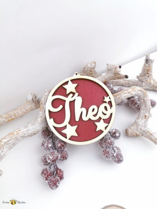 Handmade Weihnachten Rot Weihnachtsanhänger personalisiert