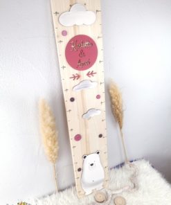 Kindermesslatte Eisbär personalisiert und handbemalt