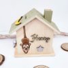 Holz Spardose Haus Personalisiert und handbemalt Affe