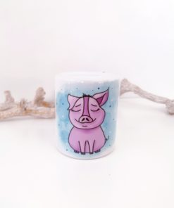 Spardose personalisiert Schwein Keramik